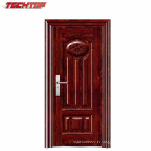 TPS-048 Chine porte d&#39;entrée simple en acier pas cher porte extérieure